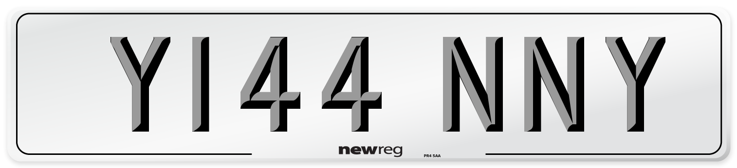 Y144 NNY Number Plate from New Reg